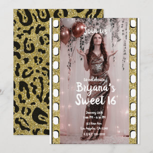 Hollywood Film Cheetah Fotografie Sweet 16 Kaart
