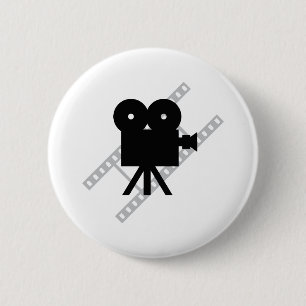 hollywood film cine camera film ronde button 5,7 cm