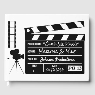 Hollywood Filmklapbord Film Thema Trouwen Gastenboek