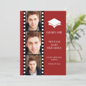 Hollywood Filmstrook Diploma Uitnodiging (Staand voorkant)