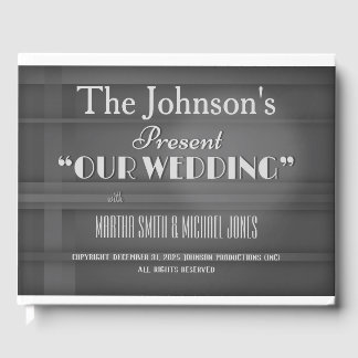 Hollywood-filmtitel Wedding Guest Book Gastenboek