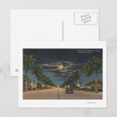 Hollywood, FL - Moonlight Uitzicht over Hollywood Briefkaart (Voorkant / Achterkant)