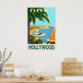 Hollywood Florida Broward County Reisposter Poster (Keuken)