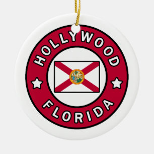 Hollywood Florida Keramisch Ornament