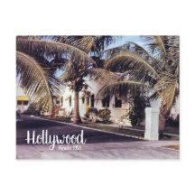 Hollywood Florida Retro Travel Afbeelding Tropical