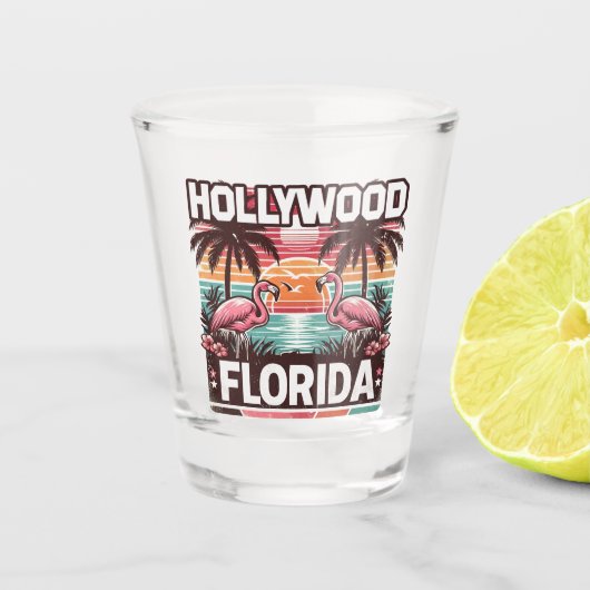Hollywood Florida Shot Glas (Voorkant)