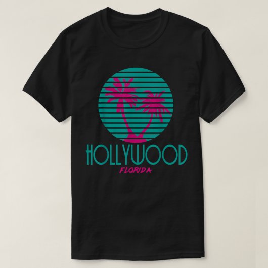 Hollywood Florida T Palm Tree FL Souvenir T-shirt (Design voorkant)