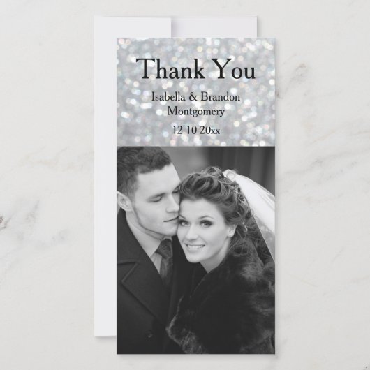 Hollywood Glam Carte de remerciements (Devant)