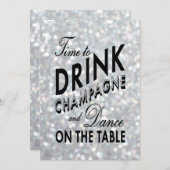 Hollywood Glam Faire-part de mariage (Devant / Derrière)