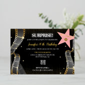 Hollywood Glam Invitation de fête d'anniversaire (Debout devant)