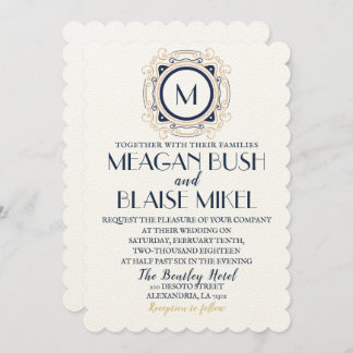 Hollywood Glam Wedding Invitation Kaart