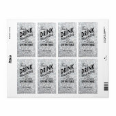 Hollywood Glam Wine Label (Full Sheet)