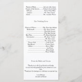 Hollywood Glamor Chandelier programme de mariage (Dos)
