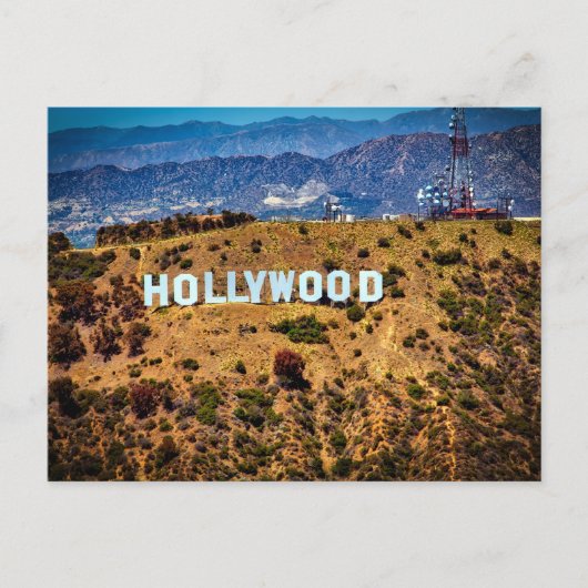 Hollywood, iconisch teken, briefkaart (Voorkant)