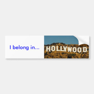 Hollywood, ik hoor thuis in... bumpersticker