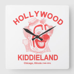 Hollywood Kiddieland, Chicago, Illinois Pretpark Vierkante Klok