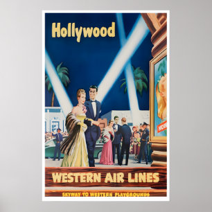 Hollywood Kunst Los Angeles Print Westerse Reis