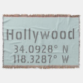 Hollywood Latitude Longitude Deken (Voorkant)