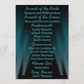 Hollywood Lights Bruiloft Programma (Achterkant)