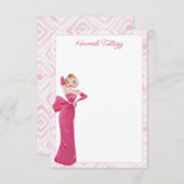 Hollywood Marilyn Pink gepersonaliseerd Bedankkaart (Voorkant / Achterkant)