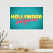 Hollywood Neon Lights Poster (Keuken)