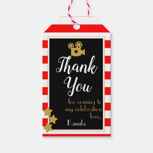 Hollywood Party Favor Labels Cadeaulabel (Voorkant)