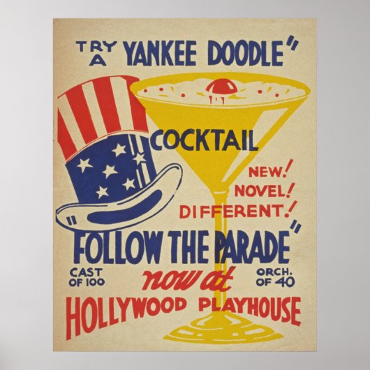 Hollywood Playhouse Vintage Poster (Devant)