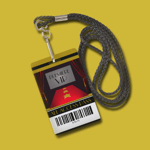 Hollywood Première VIP Verjaardagsfeest Uitnodigin Badge