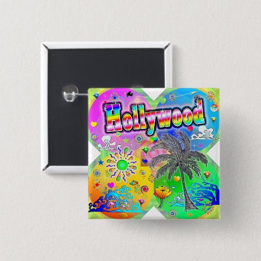 Hollywood Quadro Seasons Button (Voorkant /achterkant)