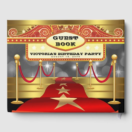 Hollywood Red Carpet Anniversaire de la fête Livre (Verso)