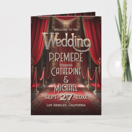 Hollywood Red Carpet Premiere Wedding Programma (Voorkant)