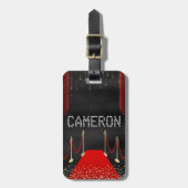 Hollywood Red Carpet VIP Aangepaste naam Bagagelabel (Voorkant verticaal)