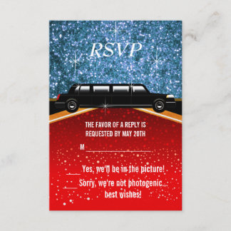 Hollywood Rode Loper RSVP Kaartje
