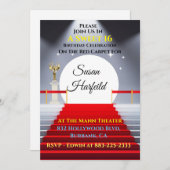 Hollywood Rode Loper Uitnodiging (Voorkant / Achterkant)