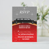 Hollywood Rode Loper Uitnodiging Template (Staand voorkant)