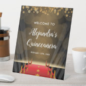Hollywood rode tapijt quinceanera Welkom Reclamebord Met Voetstuk (Insitu)