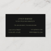 Hollywood Romance Carte de visite (Dos)