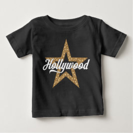 Hollywood Script with Star (White Type) Baby T-Shi