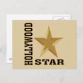 Hollywood Star Briefkaart (Voorkant / Achterkant)