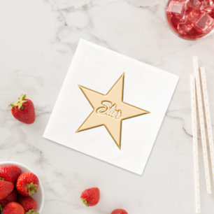Hollywood star personnalisation feuille d'or servi