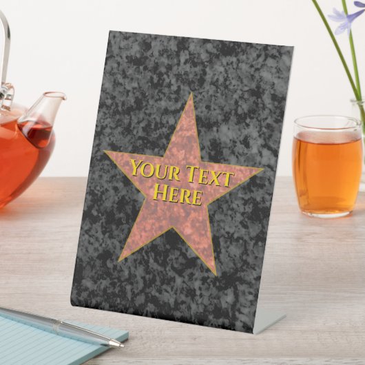 Hollywood Star Reclamebord Met Voetstuk (Insitu)