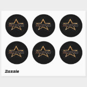 Hollywood Star Ronde Sticker (Vel)