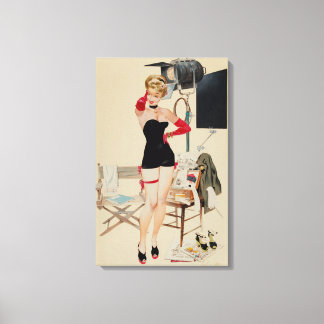 Hollywood Starlet door Fritz Willis Canvas Afdruk