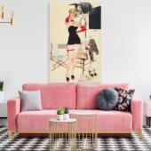 Hollywood Starlet door Fritz Willis Canvas Afdruk (Insitu (Woonkamer))