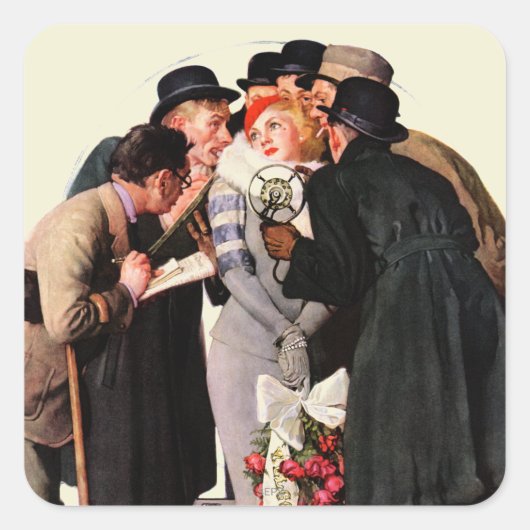 Hollywood Starlet Vierkante Sticker (Voorkant)