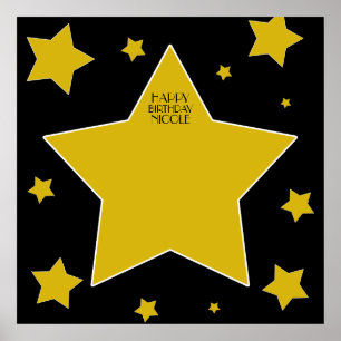 Hollywood Theme Birthday Autograaf Keepomwille Poster