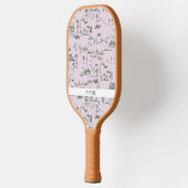 Hollywood Toile de Jouy Pink Green Pickleball Paddle (Links)