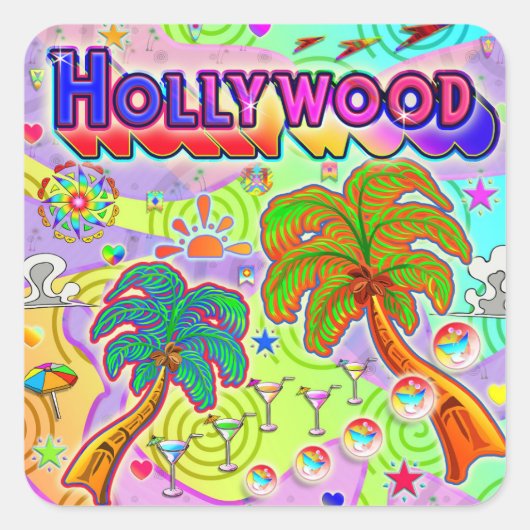 Hollywood Vacation Target Sticker (Voorkant)