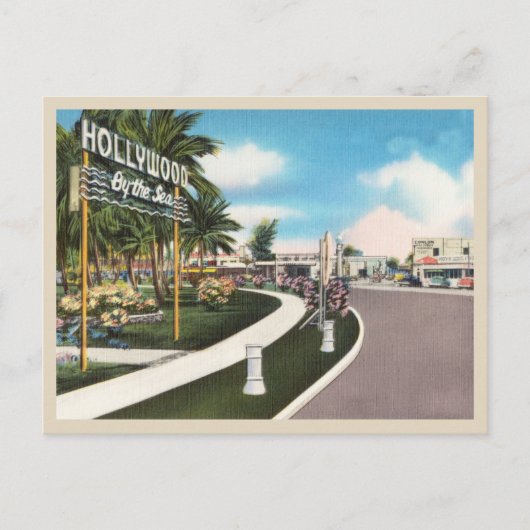 Hollywood van de Zee Florida Briefkaart (Voorkant)