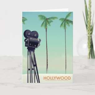 Hollywood Vintage camera Reisposter Feestdagen Kaart